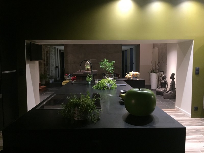 Aménagement  d'un salon dans une ambiance feutrée